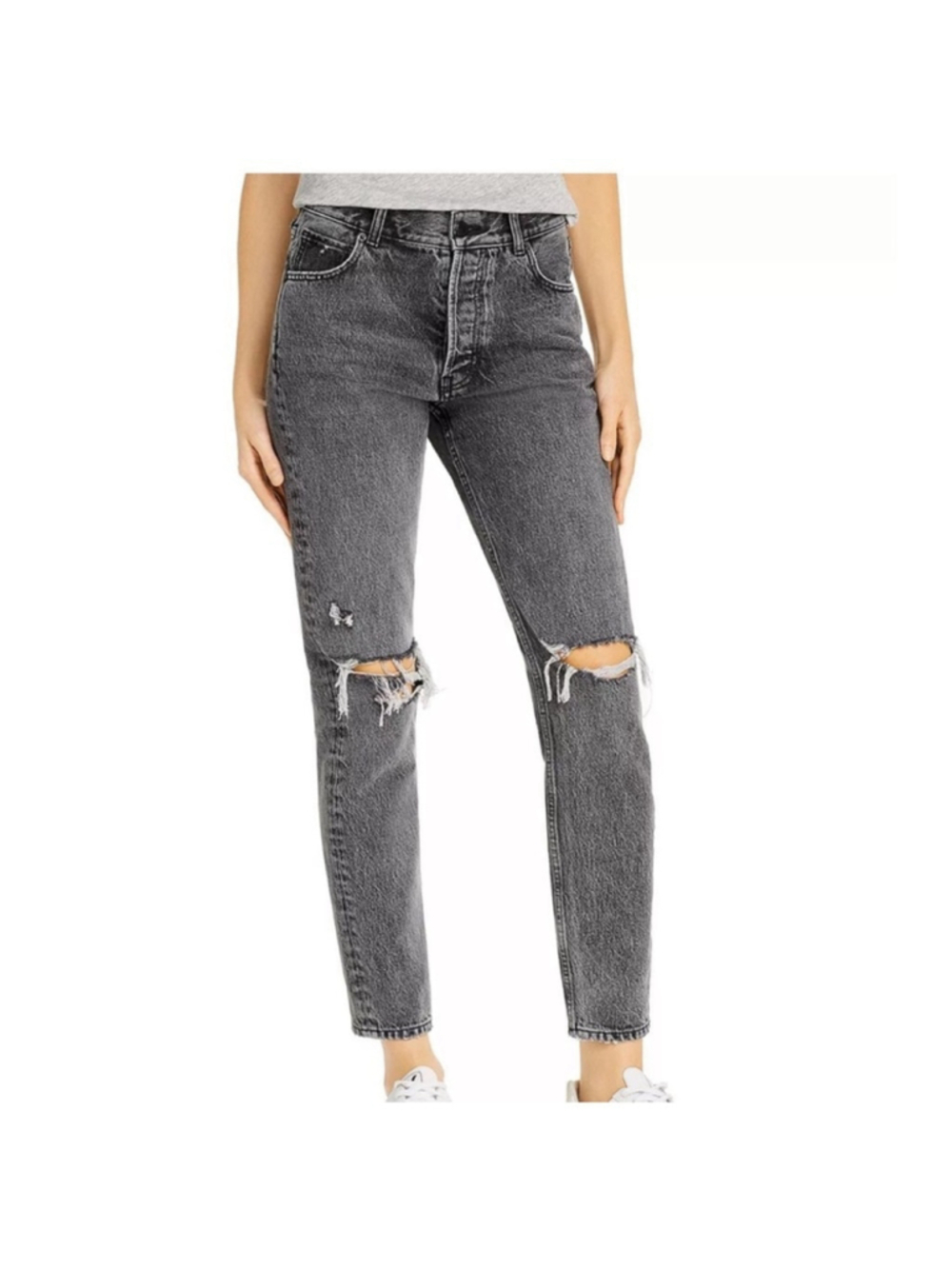 Anine Bing Brenda Tapered High Rise Jean Ripped Distressed Women’s Size 27